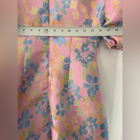 NWT Mac Duggal Pink w/Blue Floral Mini Dress size 4 New purchased @Anthropologie - Picture 10 of 10